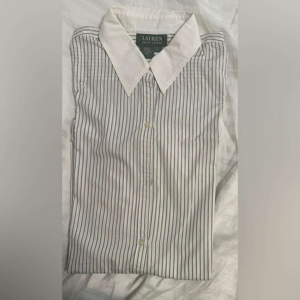 Ralph Lauren White long sleeveShirt Classic Style